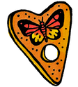 illustration of planchette with butterfly on it