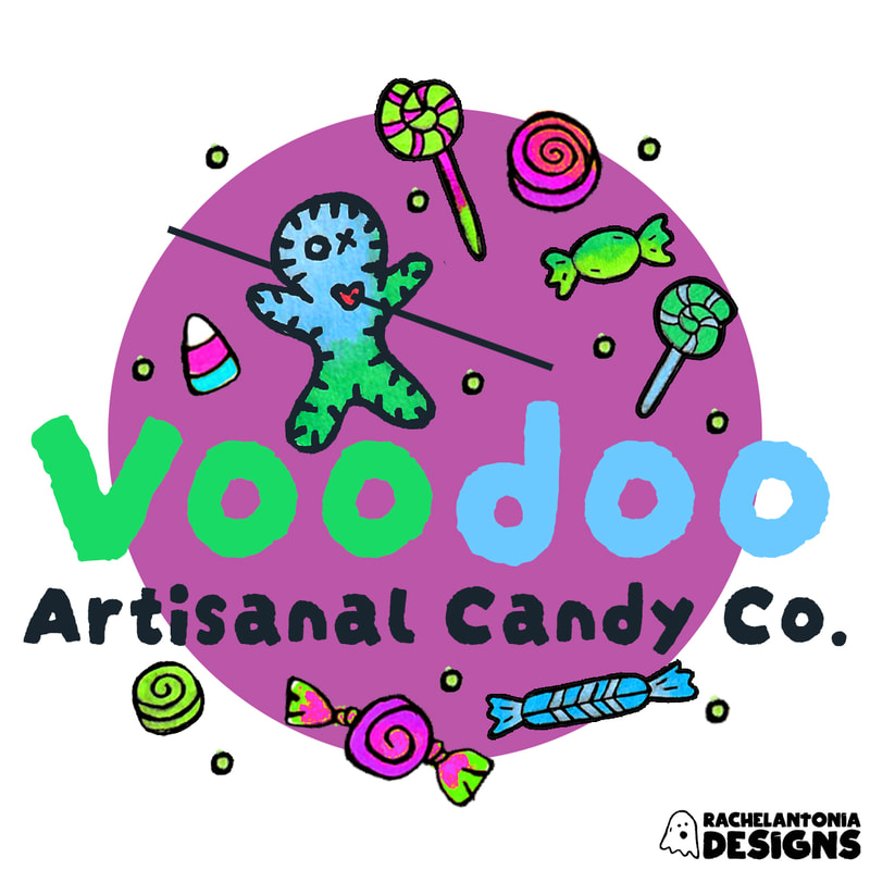 Mockup Logo Design For a Voodoo Themed Candy Company